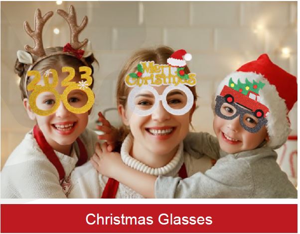 Paper Decoration Christmas Glasses